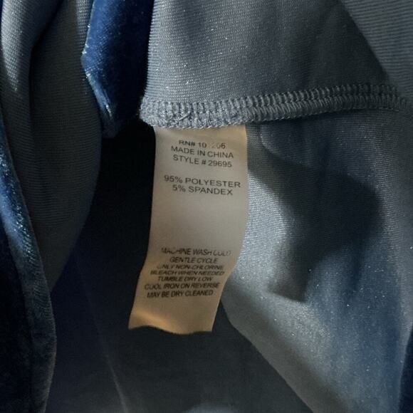 Soft Surroundings Blue Velvet Button Down Shirt Tunic Women’s Small - Picture 4 of 7